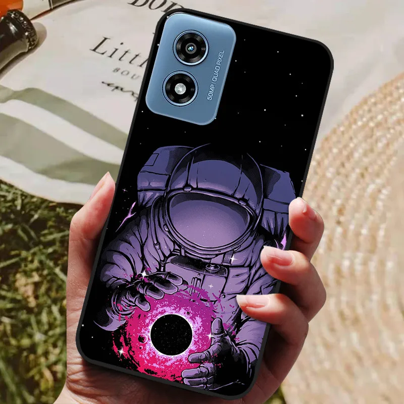 For Motorola Moto G Play 2024 Case Soft TPU Silicone Back Cover for Moto G Play Gen 3 Phone Cases Protective Fashion Coque Black