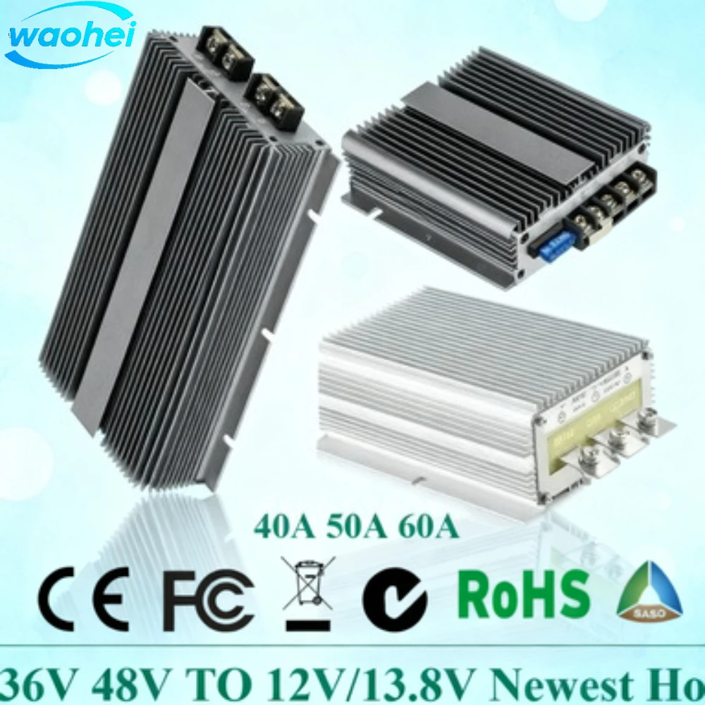 

36V 48V TO 12V 13.8V 40A 50A 60A DC DC Buck Power Converter Voltage Stabilizer Reducer Module Supply Module for Golf Cart ROHS