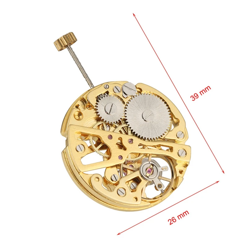 Hand Winding Mechanical Movement Repair Parts For 3 Pins Manual Mechanism Wristwatch