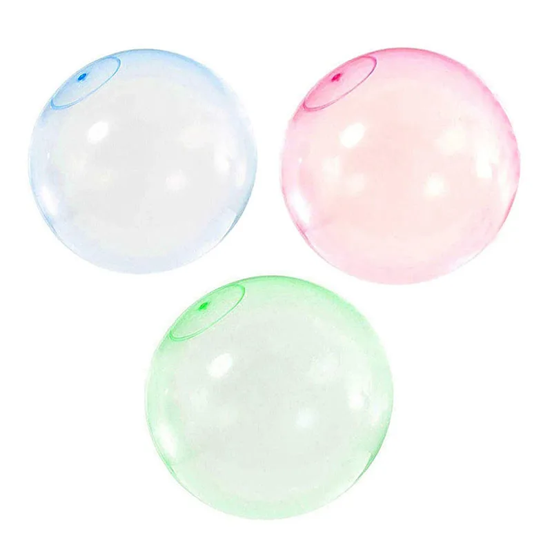 3PCS Big light ball  blowing balloon water injection transparent bubble ball water injection racket ball air blowing round ball