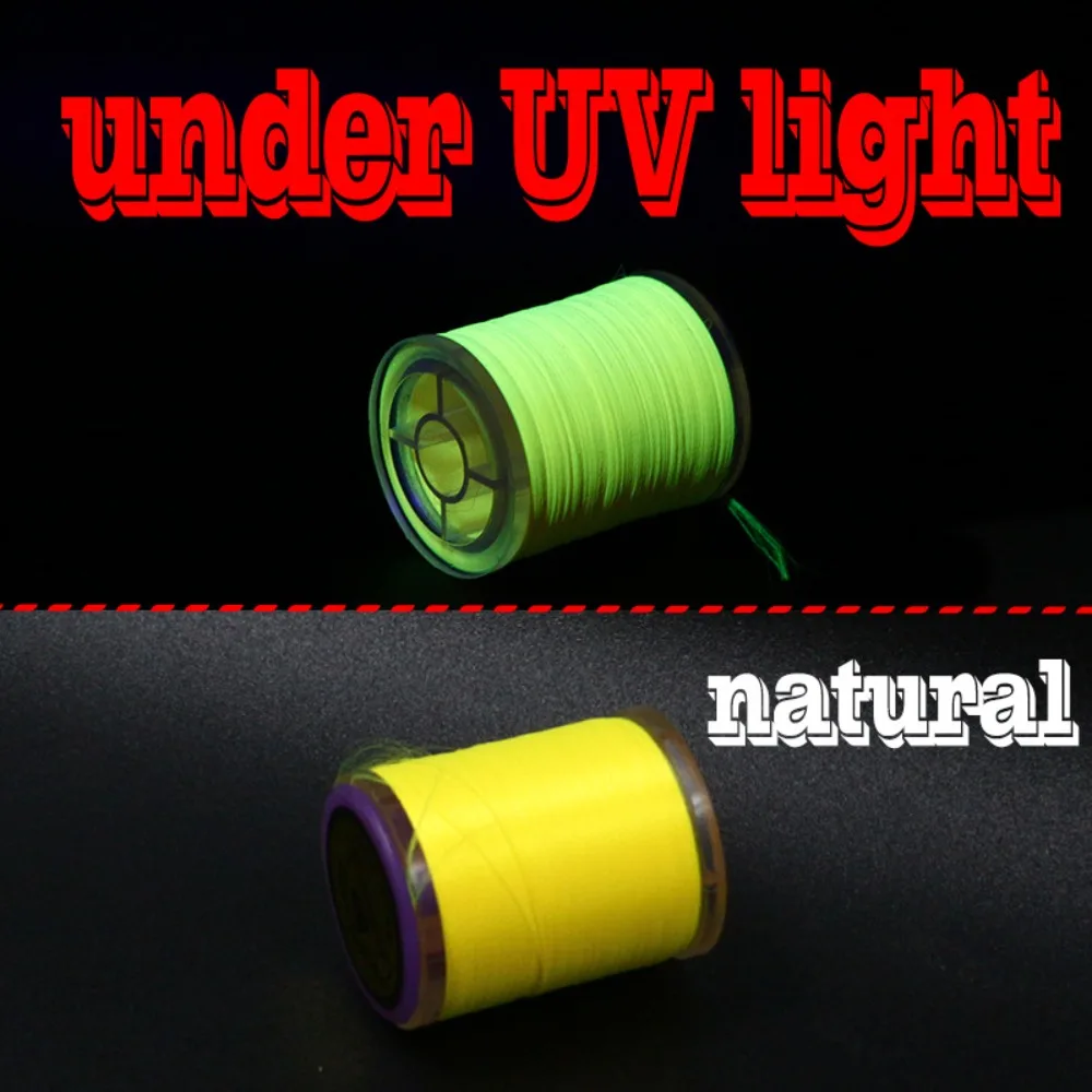 Fluorescent Color Fly Tying Thread 150Yard UV Reflection Effect Tying Thread Material Durable Strong Fly Fishing Line Salmon