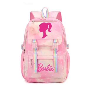 حقيبة ظهر باربي كانفاس للصبي والبنات حقيبة ظهر مدرسية كمبيوتر محمول للسفر للمراهقين جديد أعلى 10 مبيعات لحقائب الظهر باربي - رقم 1