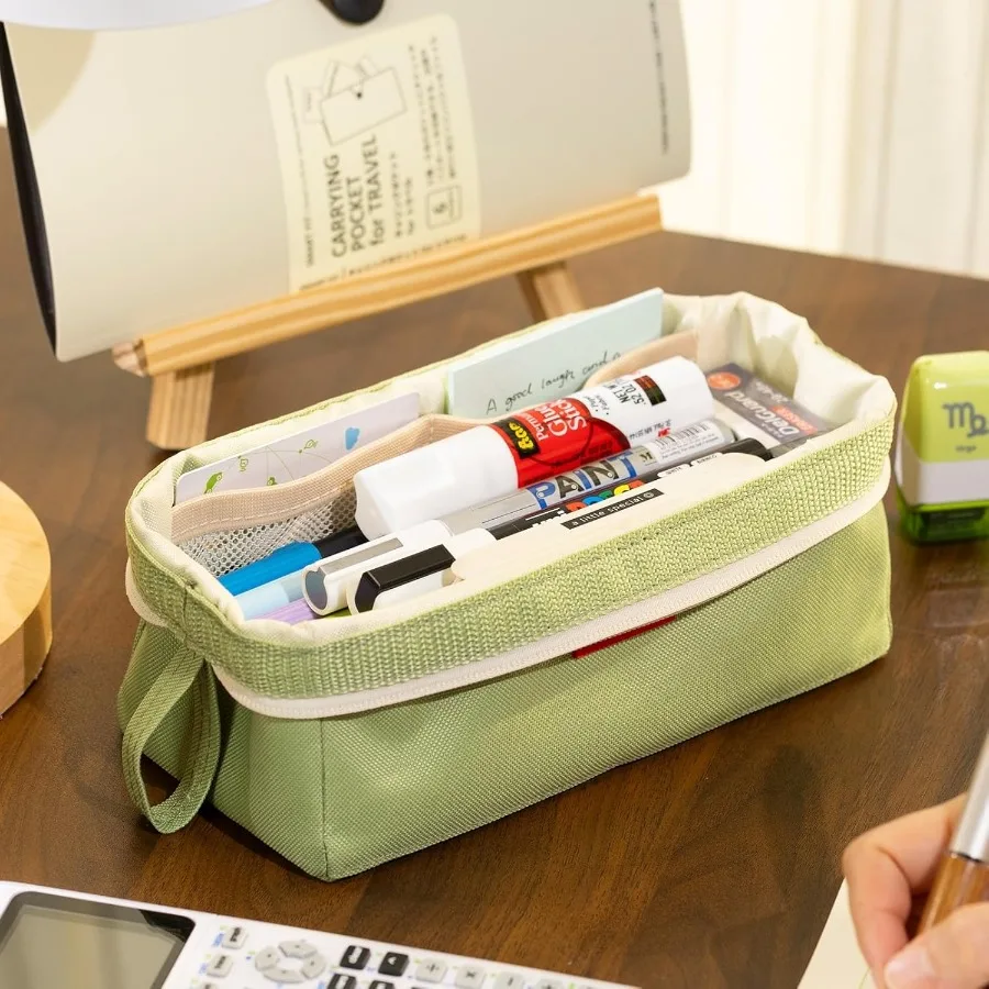 Пенал большой вместимости с несколькими отделениями для школьников, подростков и взрослых; идеально подходит для организации ручек, карандашей e