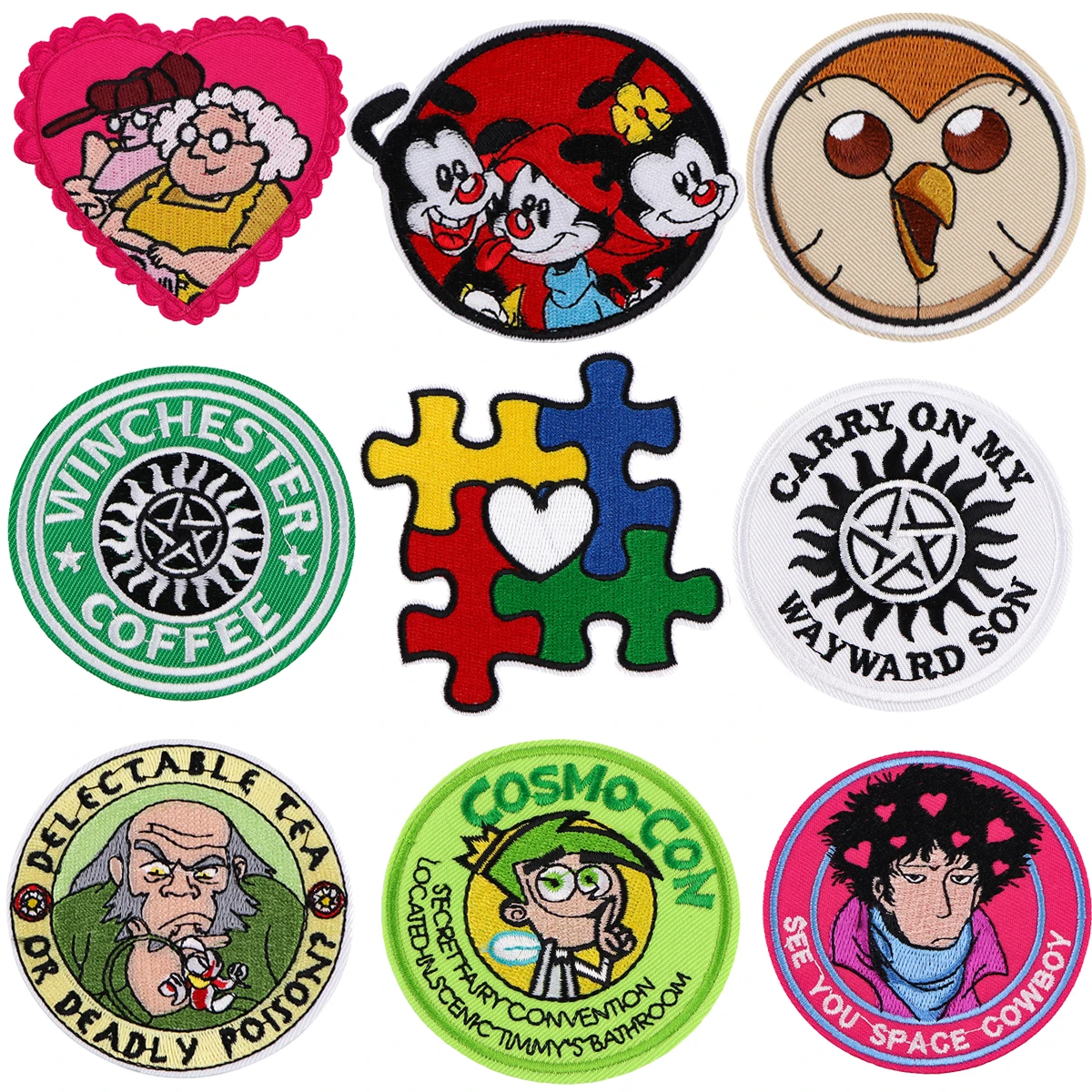 Autism Awareness Puzzle Patches For Clothing Patches Anime Patch Iron on Embroidery Patch on Clothes Applique