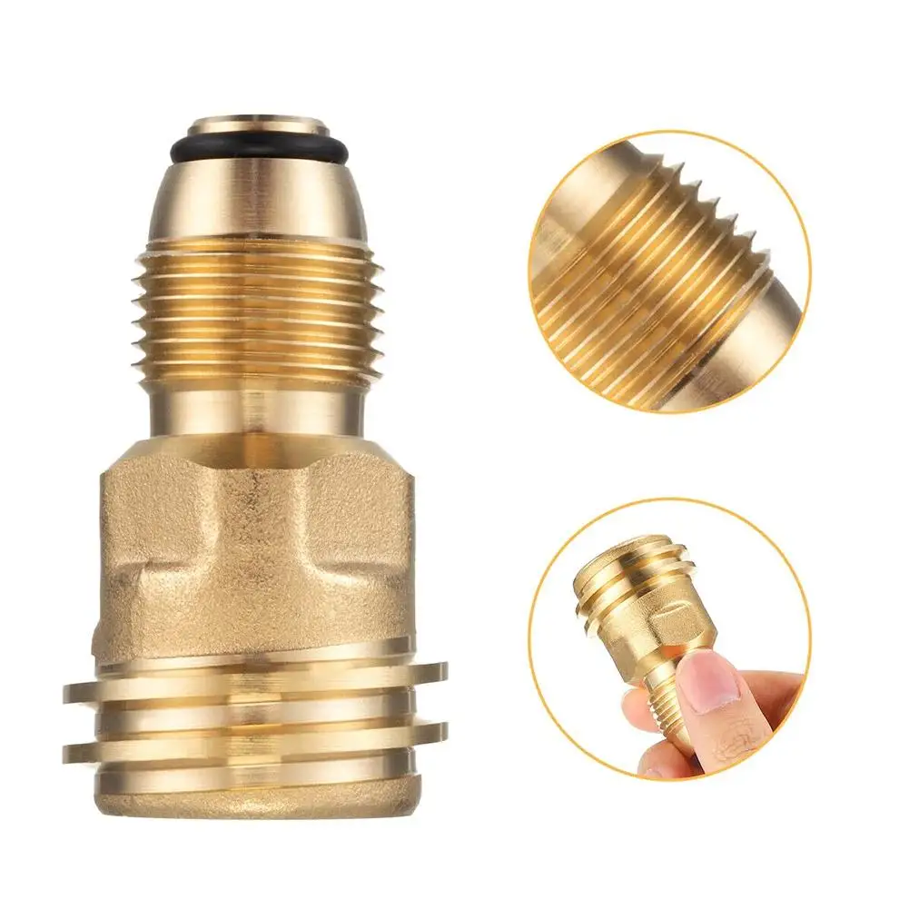 Propane LP TANK POL Service Valve To QCC Outlet Brass Adapter Part Camping Outdoor Propane Inflation Connector Gas Stove Adapter