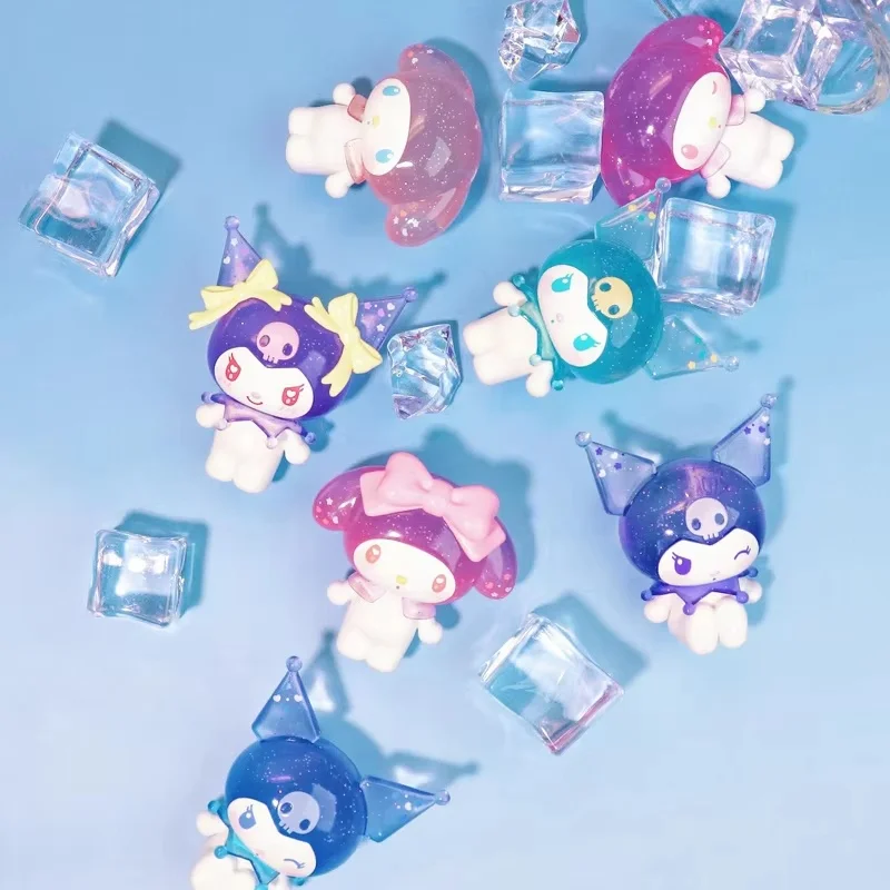 Toptoy Sanrio My Melody และ Kuromi Mini Figures Surprise กระเป๋า Ramune สไตล์กล่องตาบอด Kawaii Desk Decor ของเล่นสะสมสําหรับหญิง