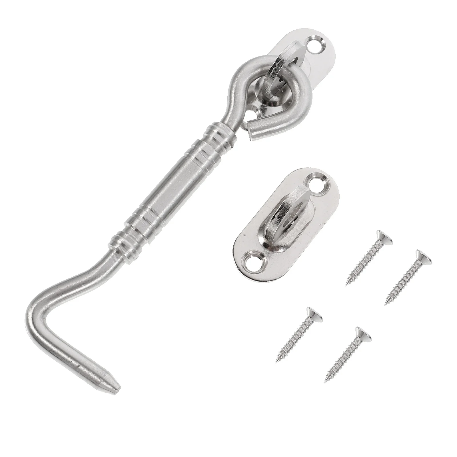 Stainless Steel Door Latch Lock Magnetic Partition Hook Gate Entry Sliding Barn Durable Anti Corrosion Easy Install Garage