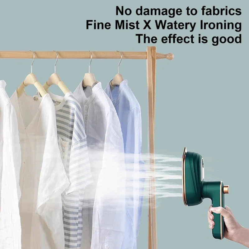 Ferro pano portátil 38w para viagem, ferro para vestuário, textura metal, adequado para vários tecidos