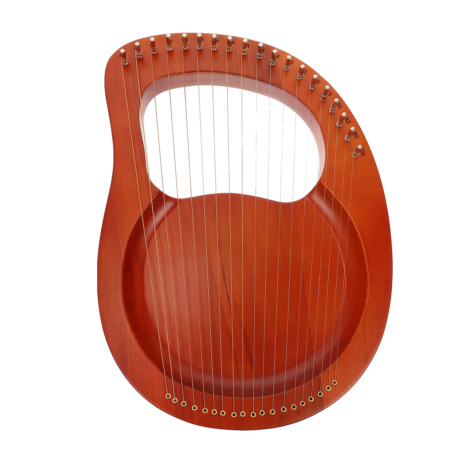 

Portable Lyra Wooden Harp Solid Ancient Style with Tuning Wrench Lyre Retro Musical Instrument