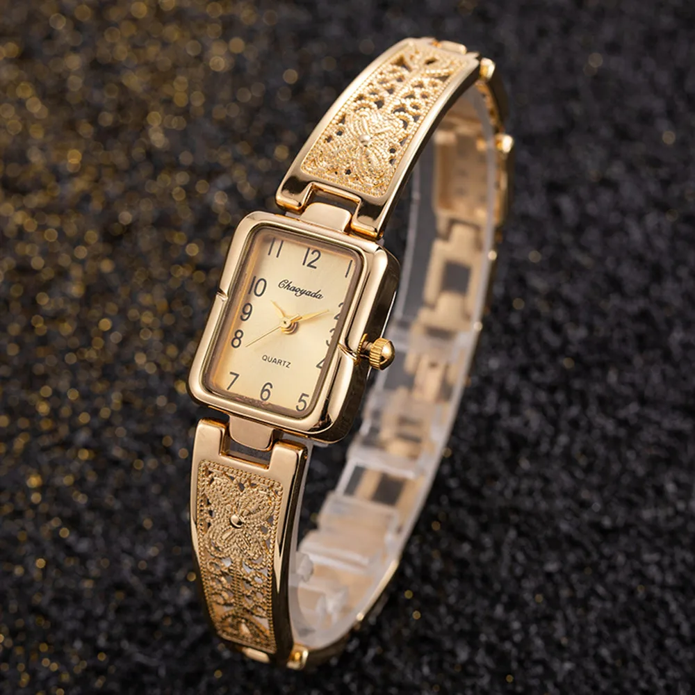 Fashion Women Rectangle Wrist Watches Luxury Retro Bracelet Watches for Woman Elegant Dress Lady Quartz Clock Montre Femme