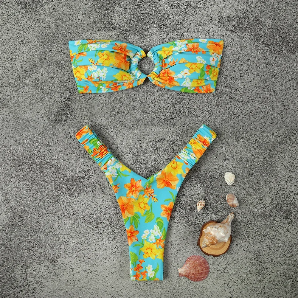 Micro Bikini Push Up Women Swimsuits 2025 Sexy Female Swimwear Brazilian Bikini Set Thong Biquini Swim Suits Print Beachwear