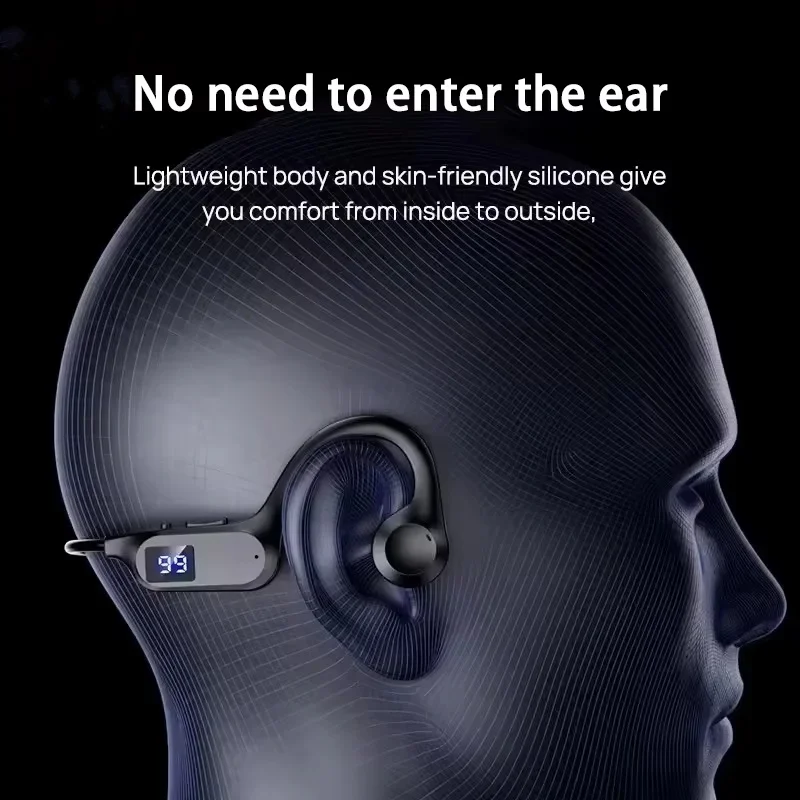 X7 سماعات توصيل العظام الهوائية الرياضة السباحة بلوتوث متوافق سماعة Tf بطاقة العرض الرقمي دعوة سماعة أذن رياضية #2
