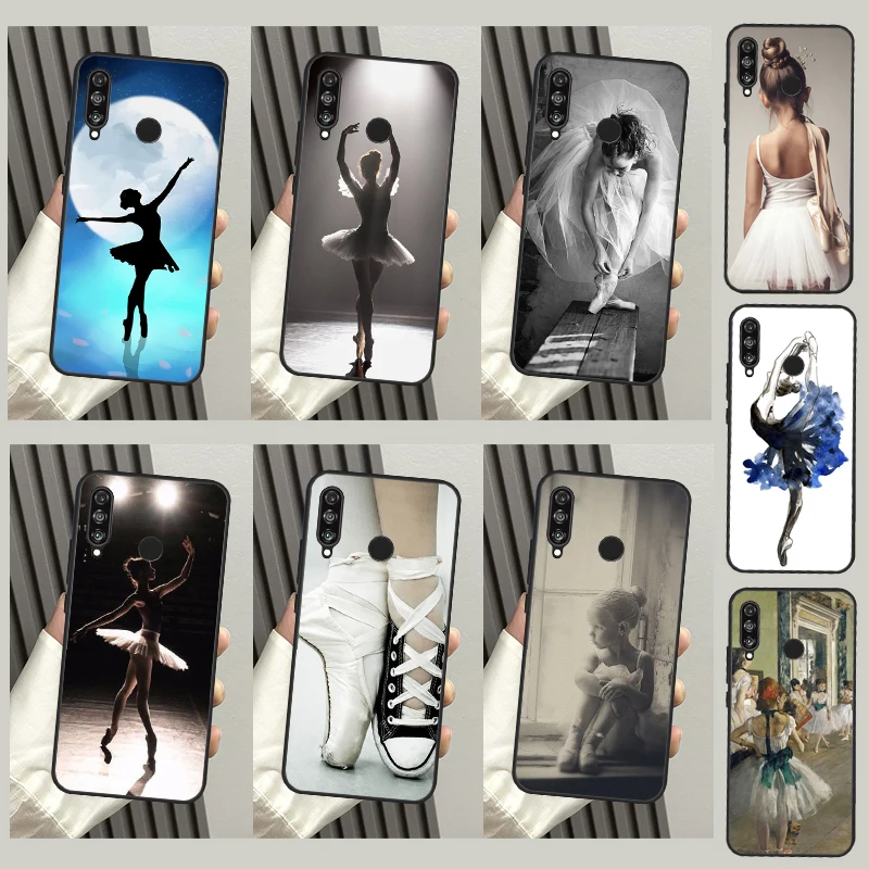 Ballerina Girl Dancing Funda For Huawei P40 P20 P30 Lite P50 Mate 50 Pro P Smart 2019 Honor 70 50 X8 X9 X9a Case