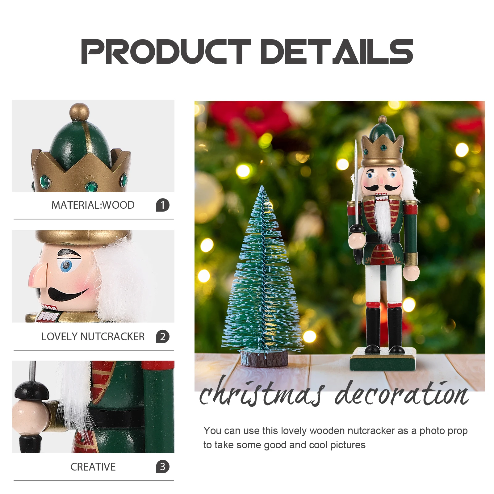 

Traditional Nutcracker Soldier Christmas Nutcrackers Decoration Dining Table Centerpieces