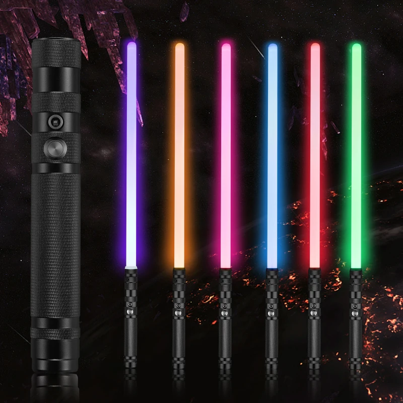 WANARICO RGB Lightsaber 7 Colors Variable Light Sword Metal Handle Laser Sword With Hitting Sound Effect FX Duel USB Charge