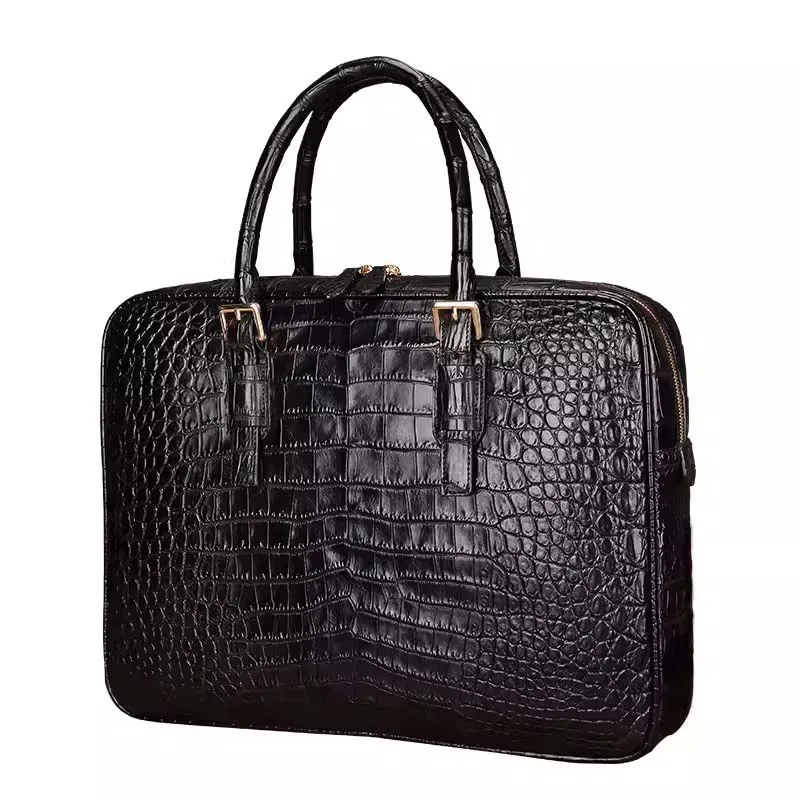 

lukani Crocodile skin Men bag business male Briefcase Crocodile skin men handbag dermis fallow Men's bag package