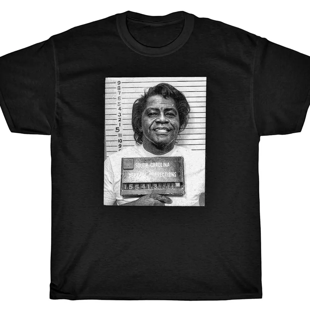 JAMES BROWN MUGSHOT T-Shirt - godfather soul motown  High Quality 100%Cotton Short Sleeve