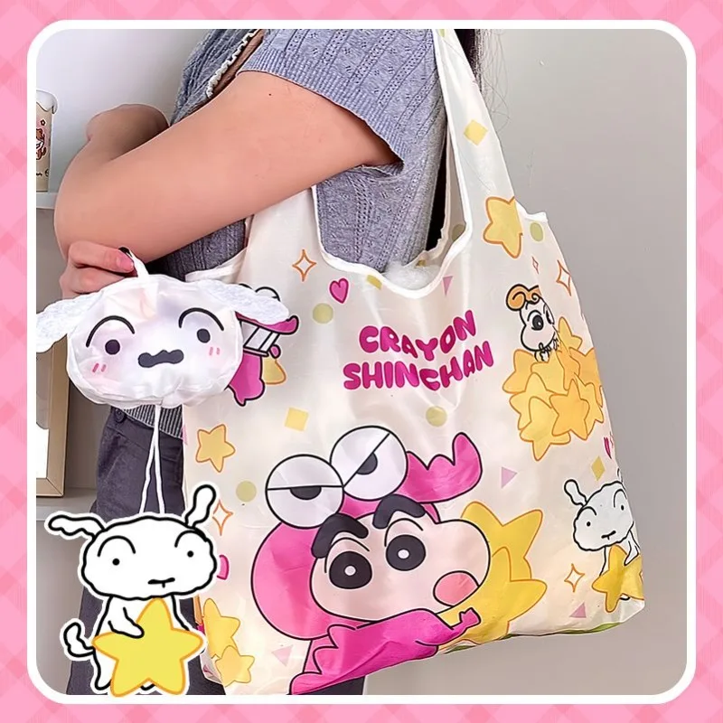 

Crayon Shin Chan Anime Peripheral Shopping Bag Foldable, Portable, Handheld, Durable, Eco Friendly Bag with Large Capacity