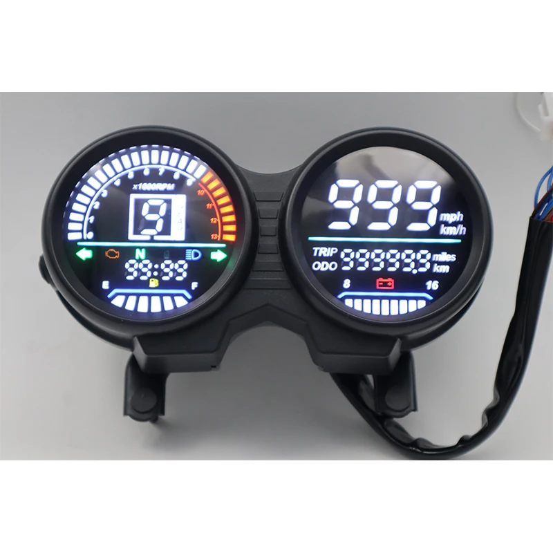 

Universal Speedometer Motorcycle Digital Speed Meter RPM Adjustal Modified Danshboard 2023 CT100