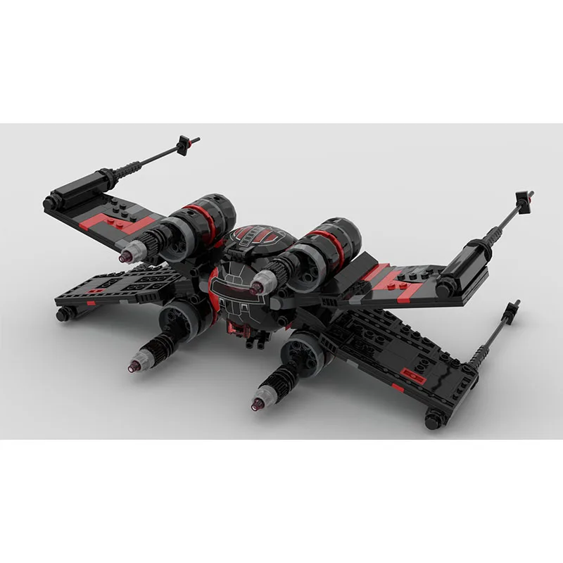 MOC Space Movie TIE-X Starfighter Line Model Building Block Assembly Air Vehicle Collection Toy Gifts