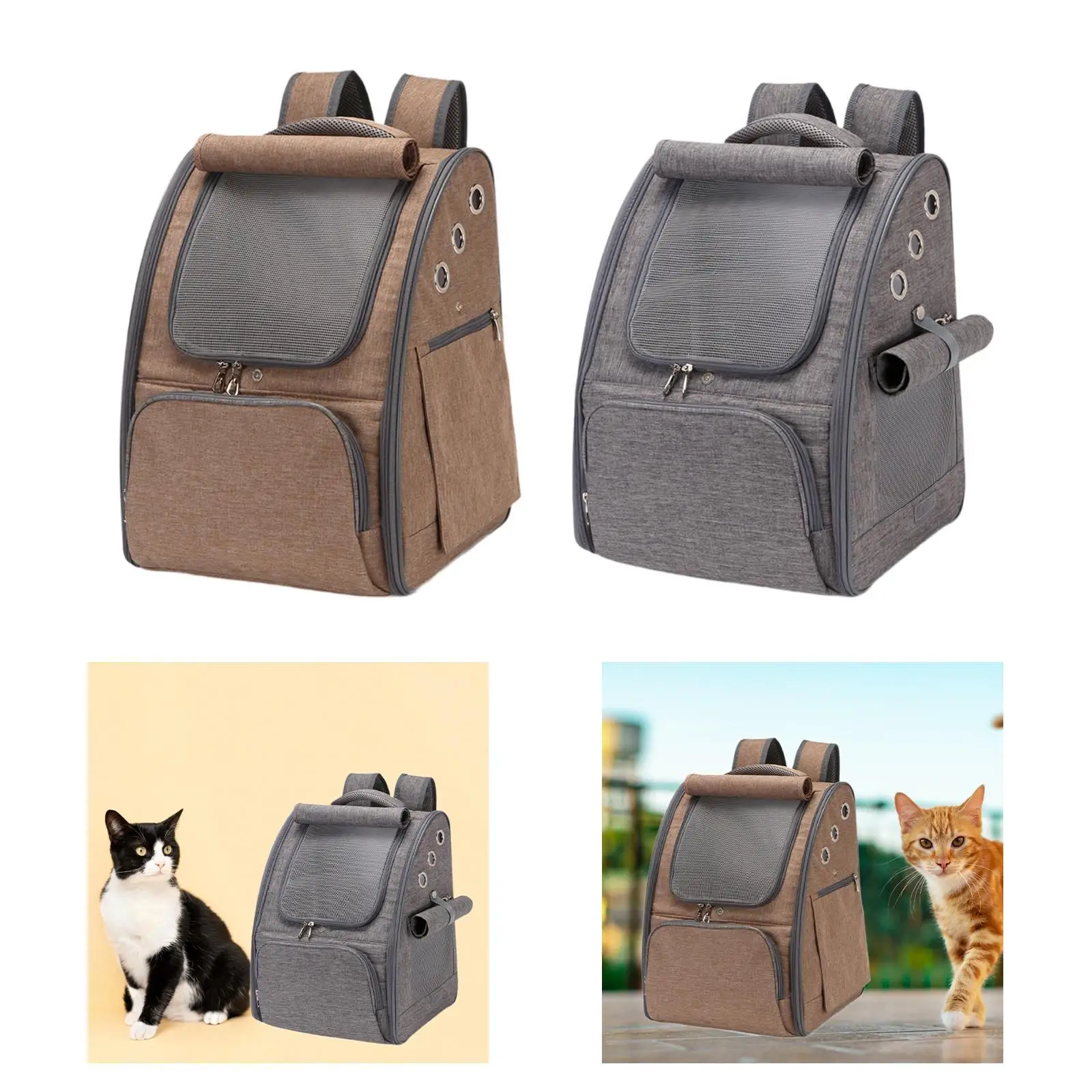 

Backpack Kitty with Handle Adjustable Shoulder Straps Rucksack Pet Carrying Pet Carrier Bag for Outdoor Trekking Walking Hiking