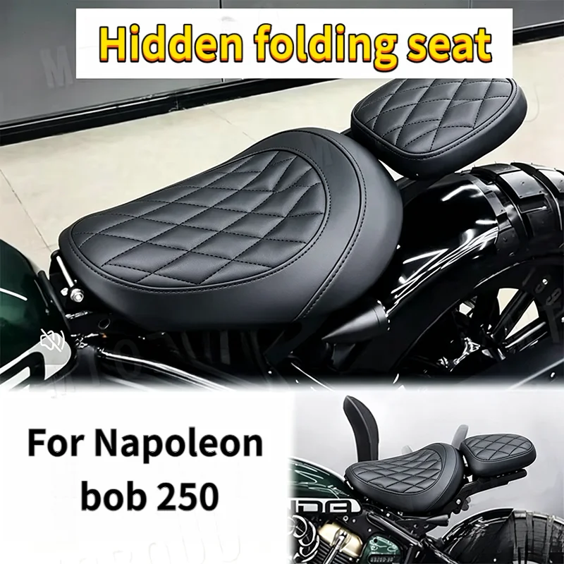 FOR Benda Napoleon Bob 250 Napoleonbob Motorcycle Part Foldable Seat Cushion Double-Person Seat Cushion Hidden Soft Comfortable