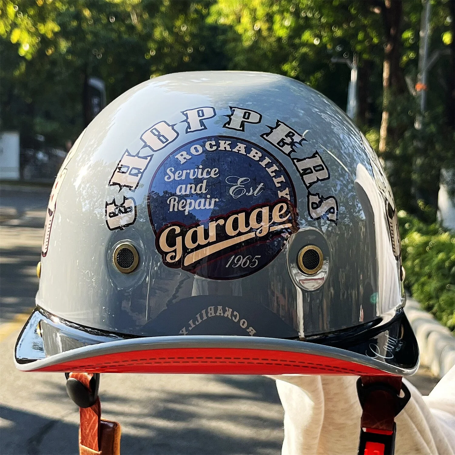 

Мотоциклетный винтажный шлем в сочетании с серыми линзами, мужской полушлем в стиле ретро, шлем для скутера, DOT, мотошлем, половина лица, езда, лето