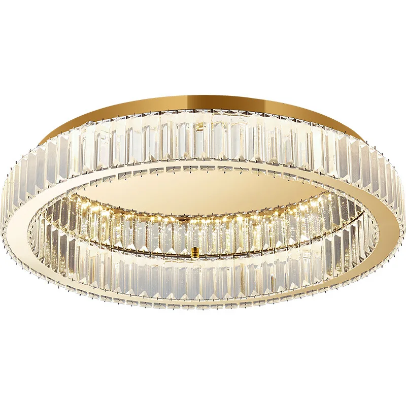 

Light luxury modern crystal lamp master bedroom ceiling lamp simple Nordic living room restaurant lamp personality study lamp
