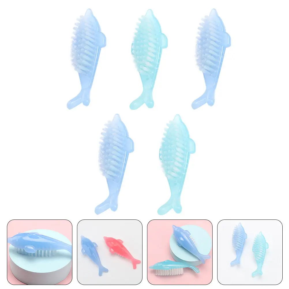 

5Pcs Nail Dust Brushes Sturdy Multi-Purpose Manicure Brush for Nail Dirt Dust Clean Fingernail Cleaning Tool Portable