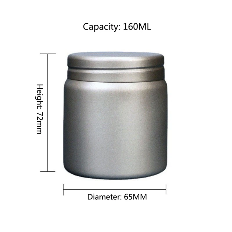 Titanium Portable Storage Organizer, Ultra Light Metal, Tea Jar, Storage and Storage Box,Large Capacity Medicine Box