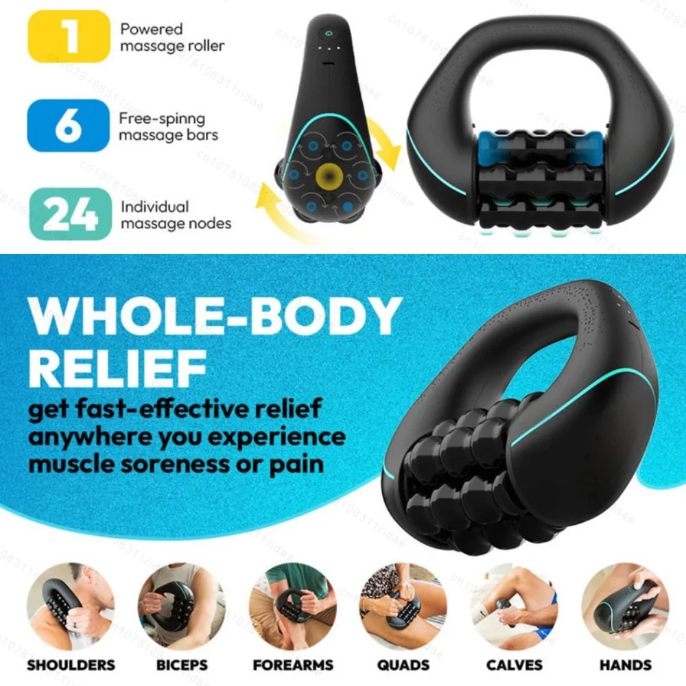 

Мощный массажный ролик, восстановление глубоких тканей, мышц, облегчение тела, вибрационный массаж, 3-скоростной роликовый перкуссионный массажер