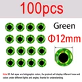 100 piezas verdes de 12 mm