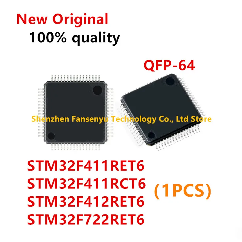 (1piece)100% New STM32F411RET6 STM32F411RCT6 STM32F412RET6 STM32F722RET6 STM32F411 RET6 RCT6 STM32F412 RET6 STM32F722RET6 QFP-64