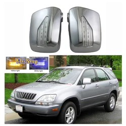 2pcs Novel Style Car Chrome Accessories Plated Trim For Lexus XU110 RX300 300 1998 2000 2003 Door Mirror Cover With LED Streamer