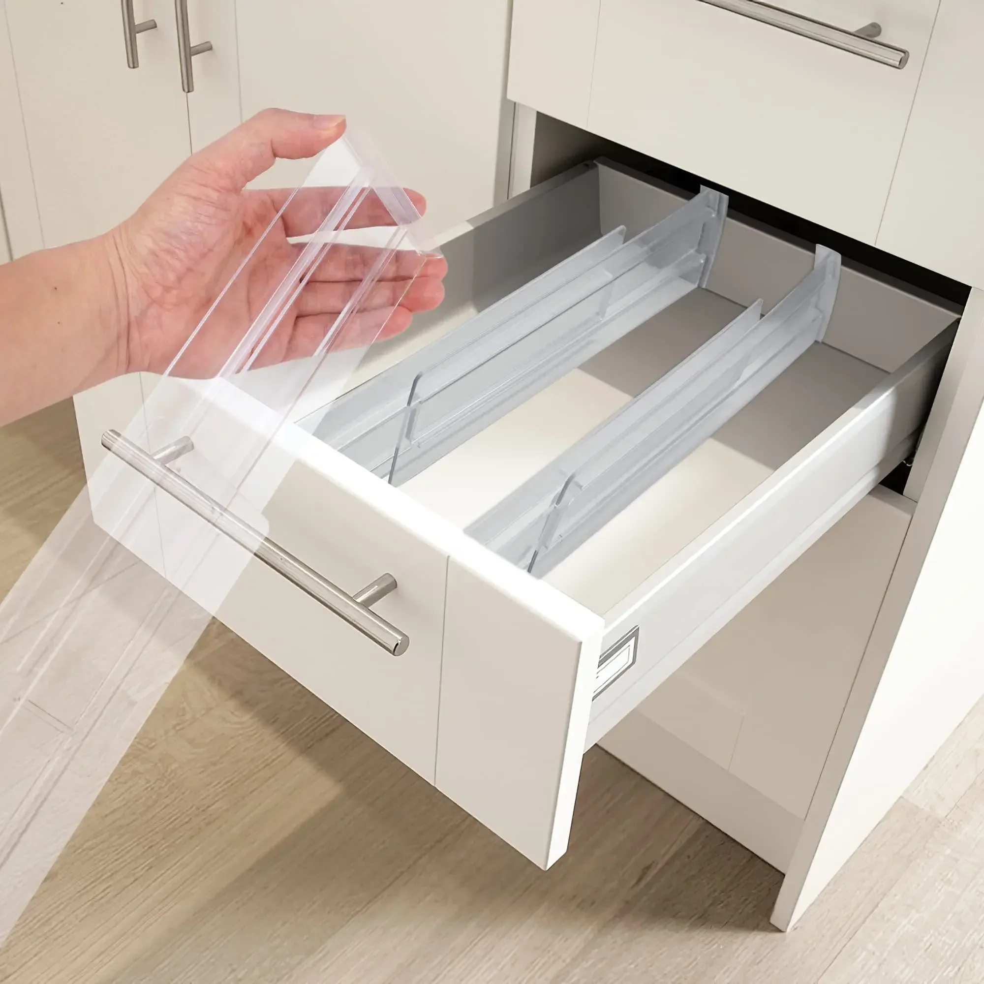 4/8 Pack Drawer Dividers Organizers Adjustable Expandable from 11-20\