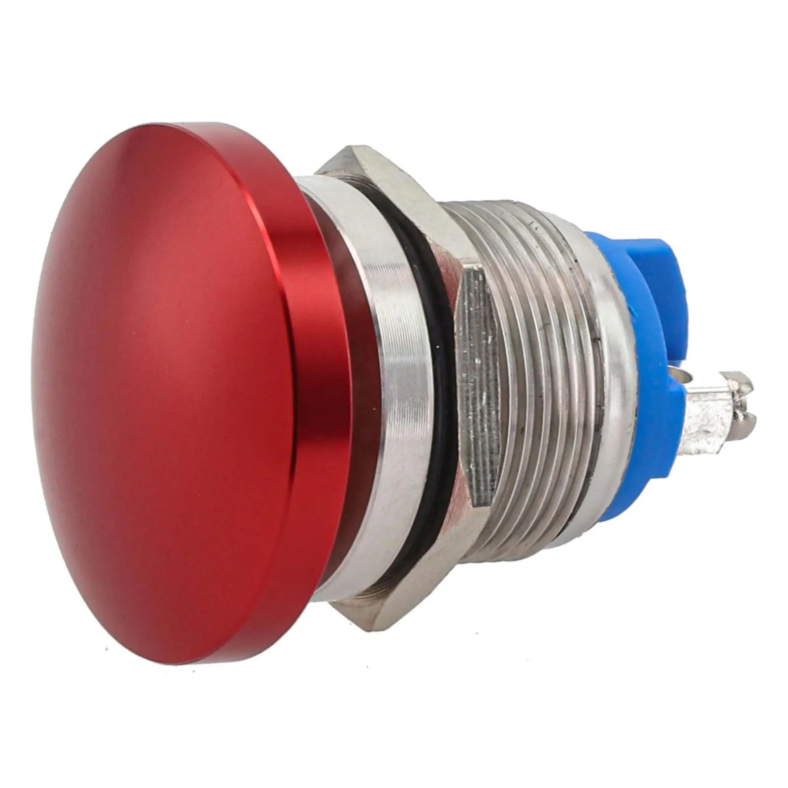 19mm Waterproof Metal Push Button Switch 1NO Momentary Self-Reset Mushroom Head Screw Feet Power Switch 3A 3~220V