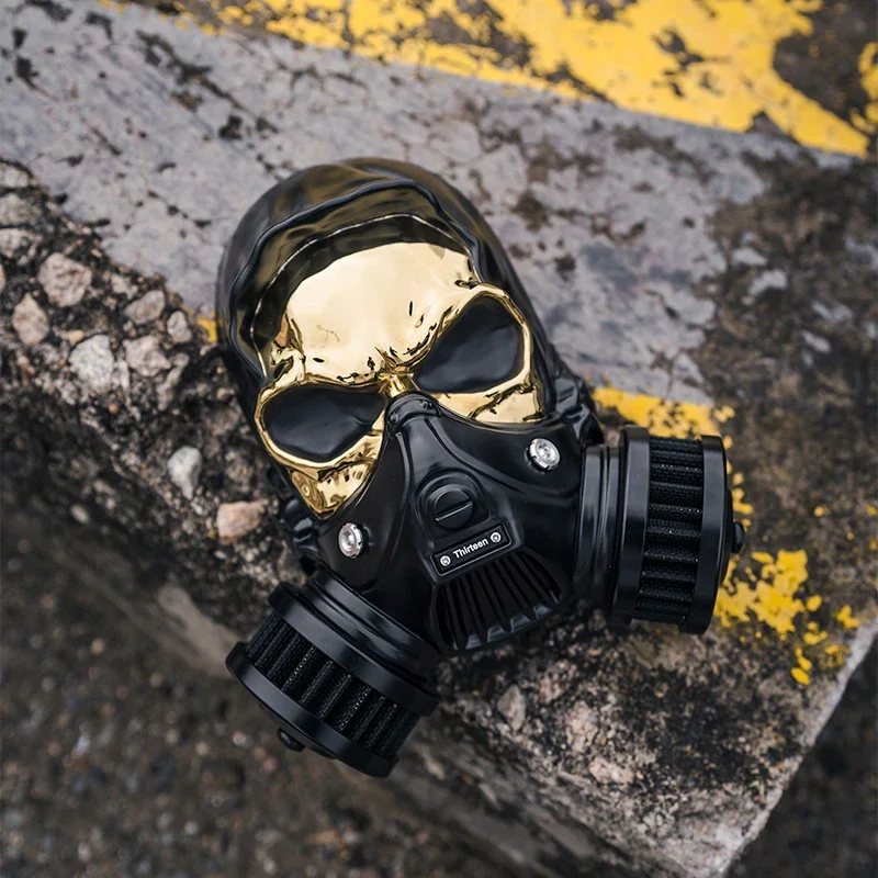 طقم منقي هواء عالي التدفق على شكل جمجمة HD 2018-Later Softail 2017-Later Touring من سبائك الألومنيوم والمغنيسيوم وفلتر الهيكل العظمي