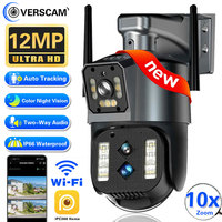 6K 12MP 4K Binocular IP WiFi Outdoor Camera PTZ 10X Hybrid Zoom Auto Tracking Waterproof Security CCTV 128G Cam Security Camera