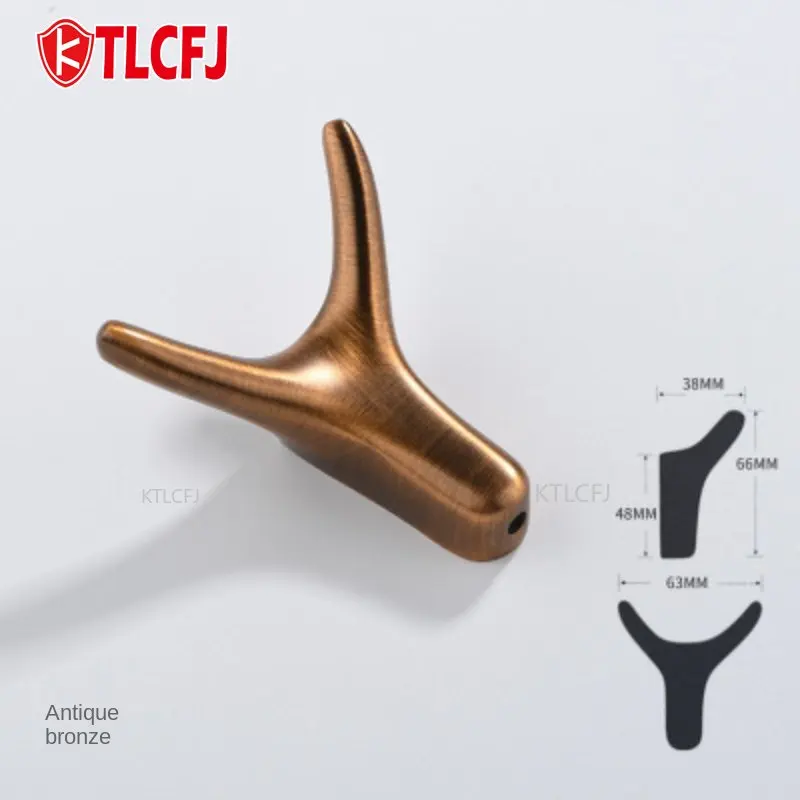 KTLCFJ Nordic Horn Clothes Bathroom Wardrobe Bar Modern Metal Clothes Hook Door Wall Hanging Wall Hanging Hook