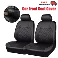 Funda Universal para asiento de coche, conjunto completo de Protector de cuero PU transpirable, accesorios para Interior de automóvil, cojín para vehículo, 2 asientos