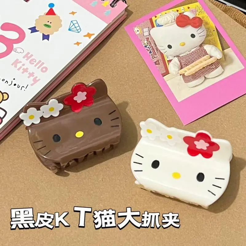 

Kawaii Sanrio Hello Kitty Shark Clamp Cute Cartoon 2024 New Ins Sweet Style Hair Hairpin Christmas Birthday Gift for Girls