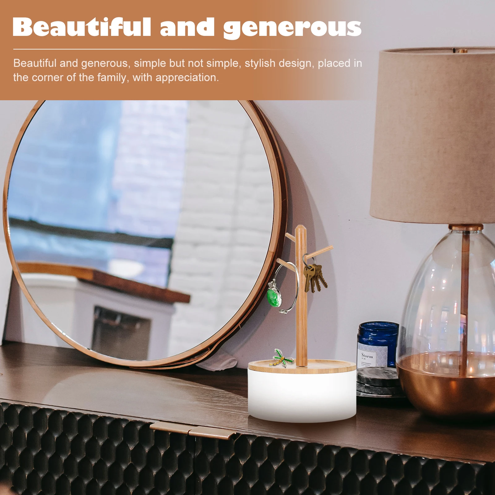 

1pc Stylish Jewelry Display Stand Desktop Storage Storage Stand Delicate Jewelry Holder Rack Earrings Necklace Organizer