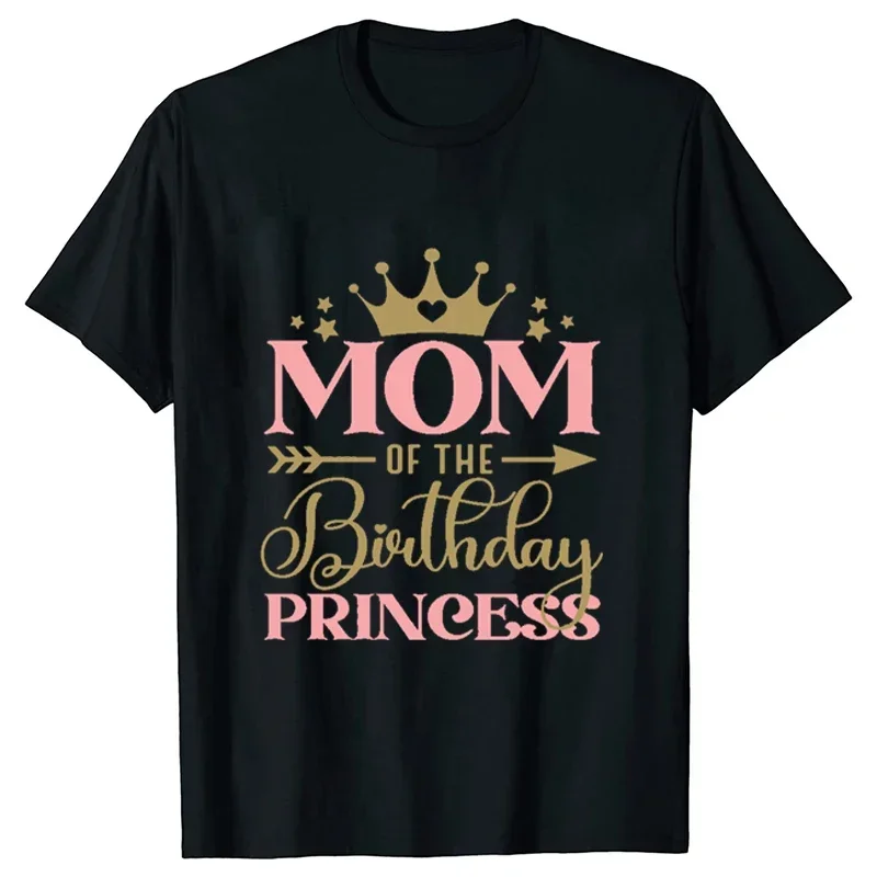 Custom Birthday Princess T-shirt DAD MOM Brother Sister Family Gathering Tees Girls Birthday Party Tshirt Aesthetic Clothing Top