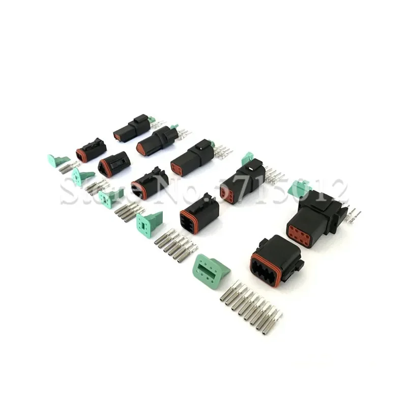 Deutsch DT Black Connector Waterproof Electrical Plug DT06/DT04 2/3/4/6/8 Hole Engine/Gearbox For Car Bus Motor Truck