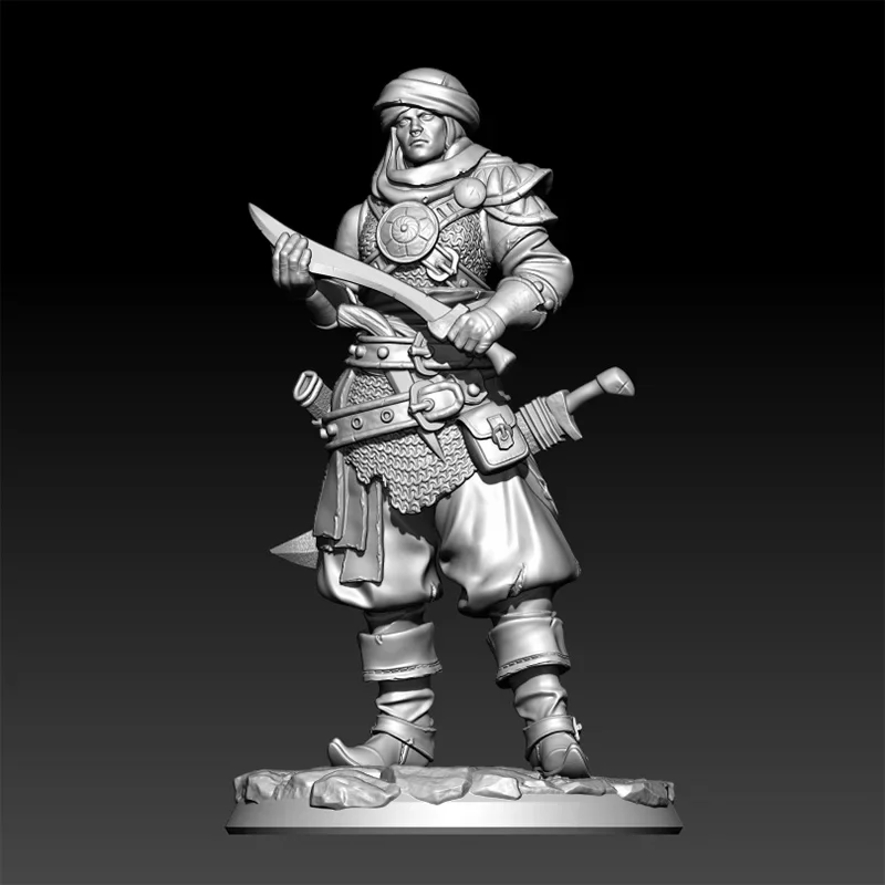 

1/18 100mm 1/24 75mm Resin Model Mongolia Warrior Fighter Sculpture Unpainted Figure No Color RW-1190