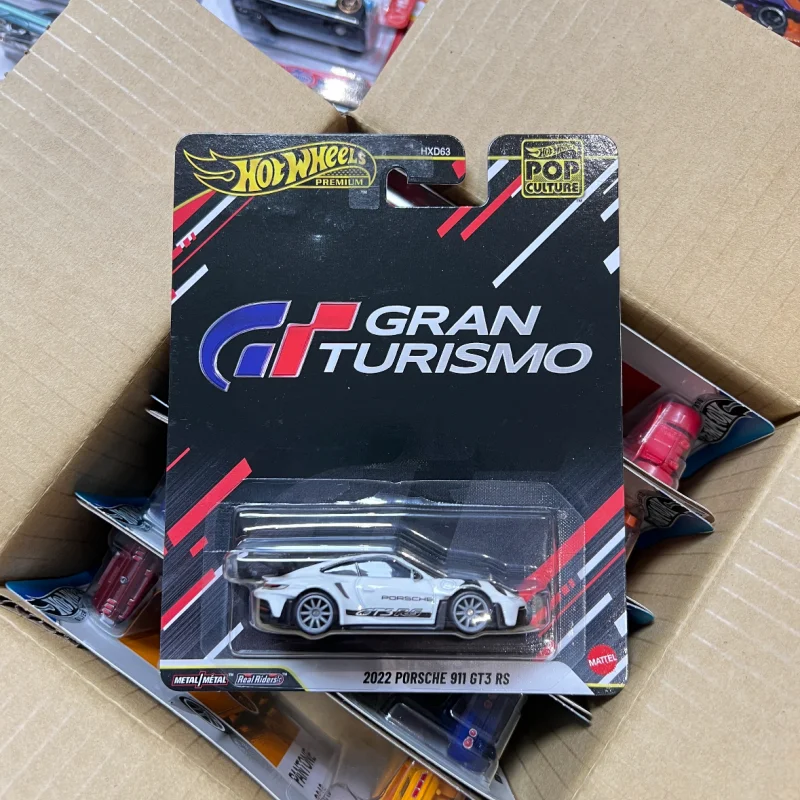 รถโมเดลฮอตวีลส์ HXD63 ป๊อปคัลเจอร์ ยางรีดพื้น ล้ออัลลอยด์ รุ่น PORSCHE 911 GT3 แบ็ค ทู เดอะ ฟิวเจอร์ ขนาด 1/64 มีสินค้าในสต็อก