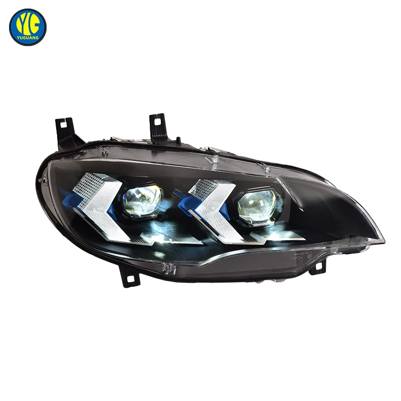 For BMW X6 E71 Headlamp 2008 2013 Auto Headlights Upgrade Front Head Lamp LED Headlights Assembly Front Lamp Lens