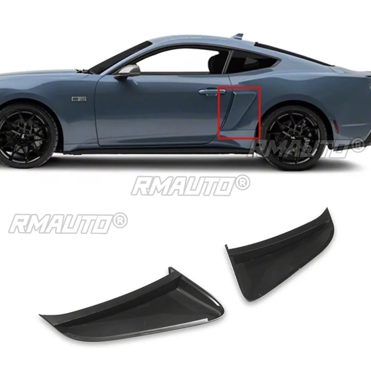 

Car Rear Bumper Air Intake Vent Splitte Accessories For Ford Mustang 2024 Rear Bumper Splitter Cover Air Vent Trim Body Kit