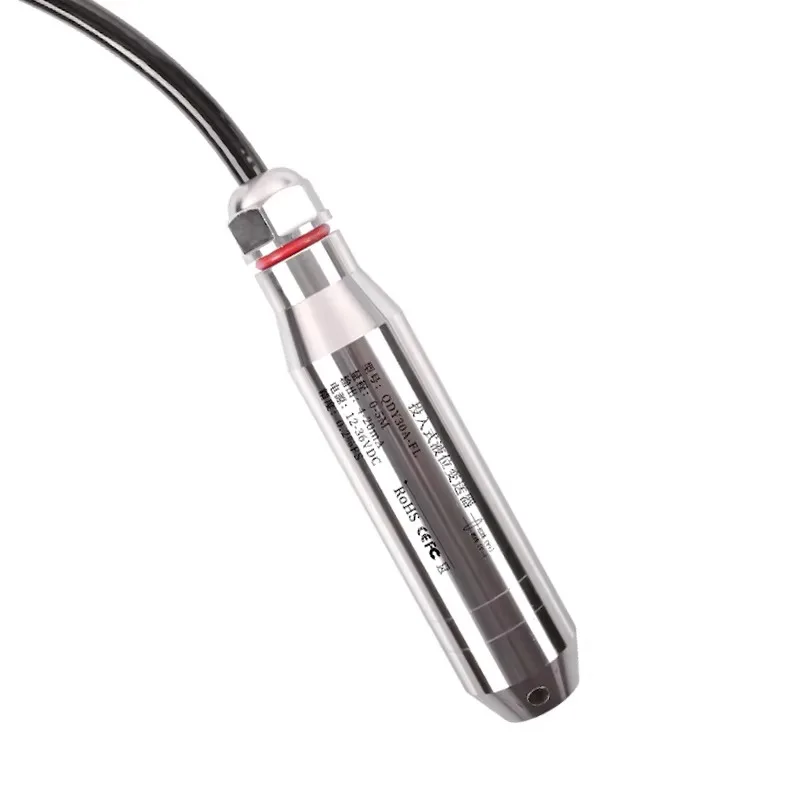 Lightning Protection Anti-Surge Stainless Steel Submersible Liquid Level Sensor DC24V 1m/5m/10m Industrial Water Tank Level