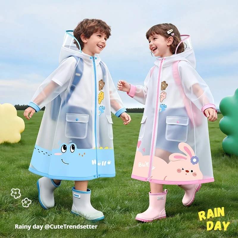 Unisex Baby Raincoat for Boys And Girls Primary School Students Kindergarten Rainstorm Prevention 2026 New Model Baby Raincoat